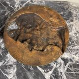 Pair of bronze medallions, Rouget de Lille and J.J. Rousseau