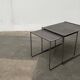 Postmodern perforated metal nesting side tables from Ikea, 1980s, set of 2.