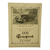Car paper advertisement Peugeot the 401 issue revised 1934