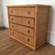 Commode italienne année 60 bambou et osier