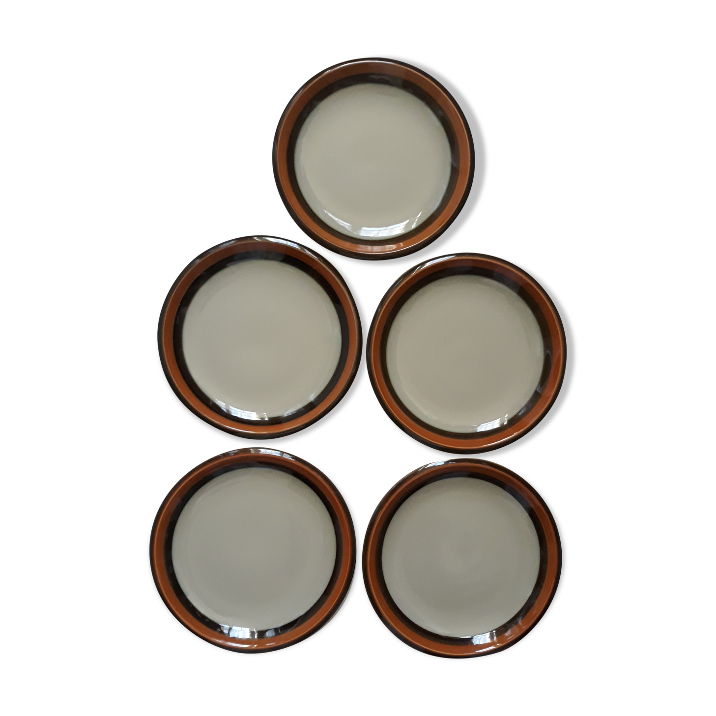 Annika Rörstrand set de 5 assiettes à entrée ou dessert