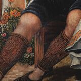 Painting, Bavarian couple, Oil on canvas, 1880