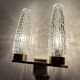 Vintage Glass & Brass Wall Light