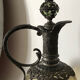 Aiguière étain et verre soufflé XIX style renaissance