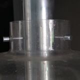 vintage 1970 Limburg bubble glass and chrome pendant light