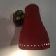Paire d'appliques rouge vintage fifties