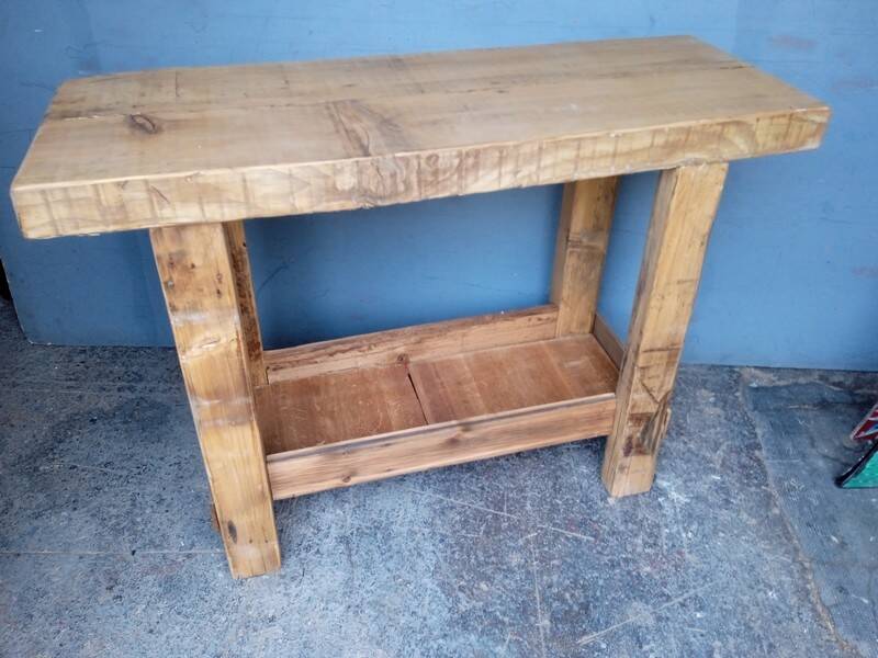 Workbench 120cm old solid wood