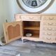 Louis XV style buffet in solid cherry wood, renovated.