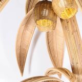 Large rattan coconut/palm tree floor lamp