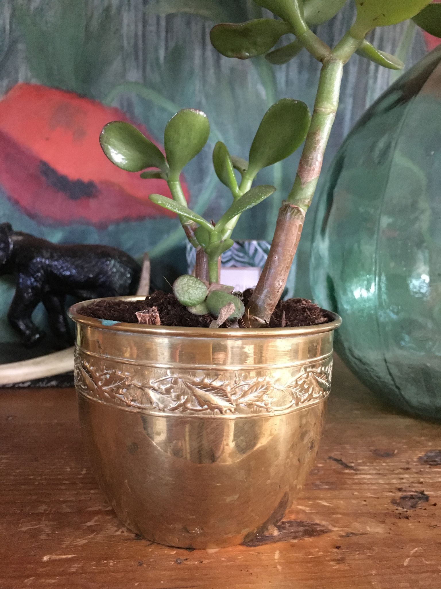 Cache pot en cuivre