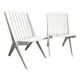 Paire de fauteuils pliables vintage « ciseaux » 1950