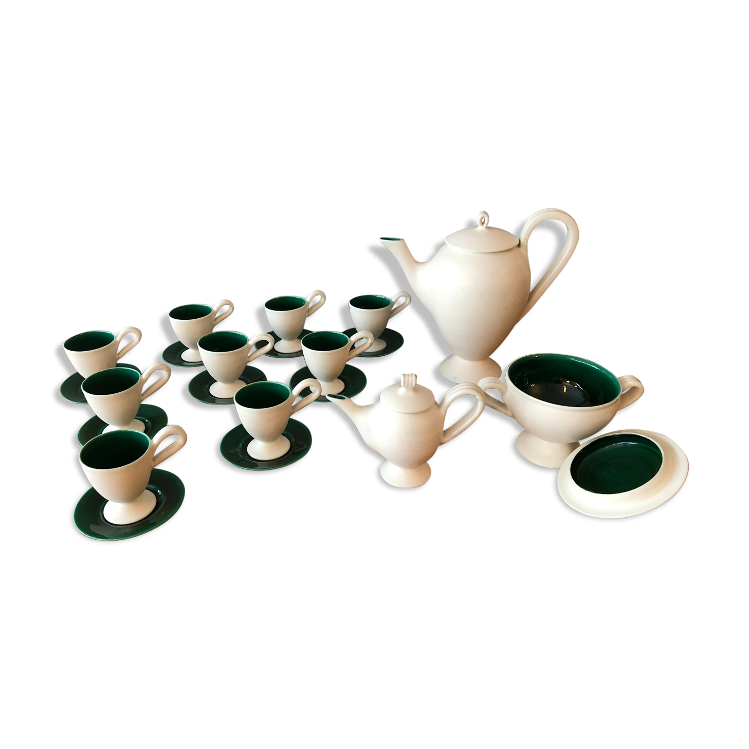 Vallauris ceramic coffee service