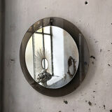 Smoked round design mirror Veca Italy