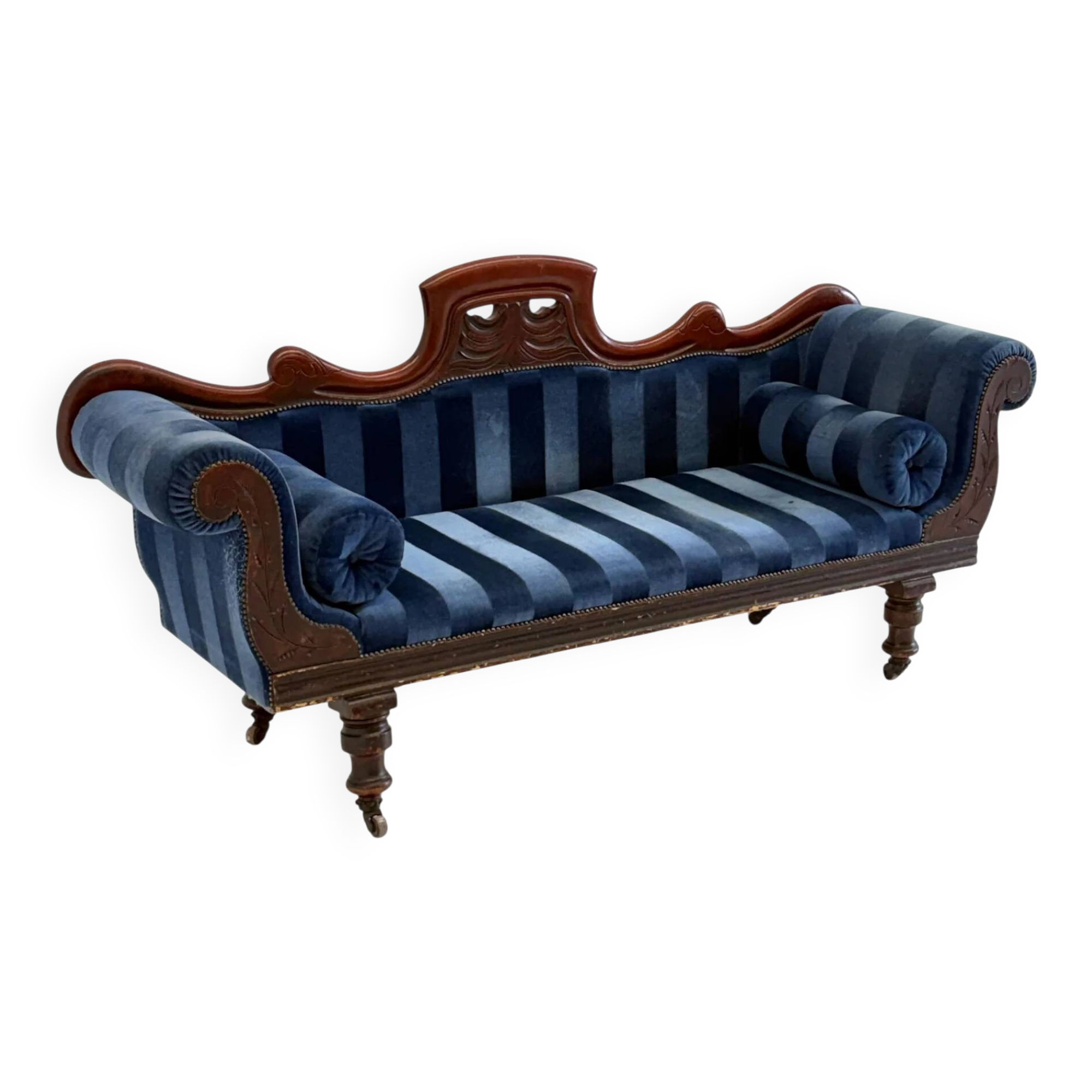 Antique Victorian chaise longue / méridienne
