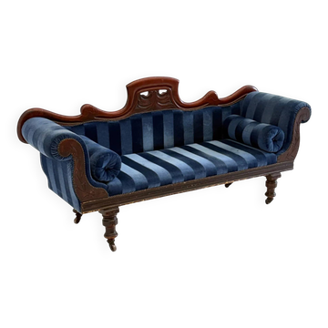 Chaise longue / méridienne victorienne antique