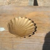 Vintage brass shell tray