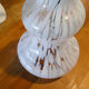 Bell shaped vintage suspension speckled glass