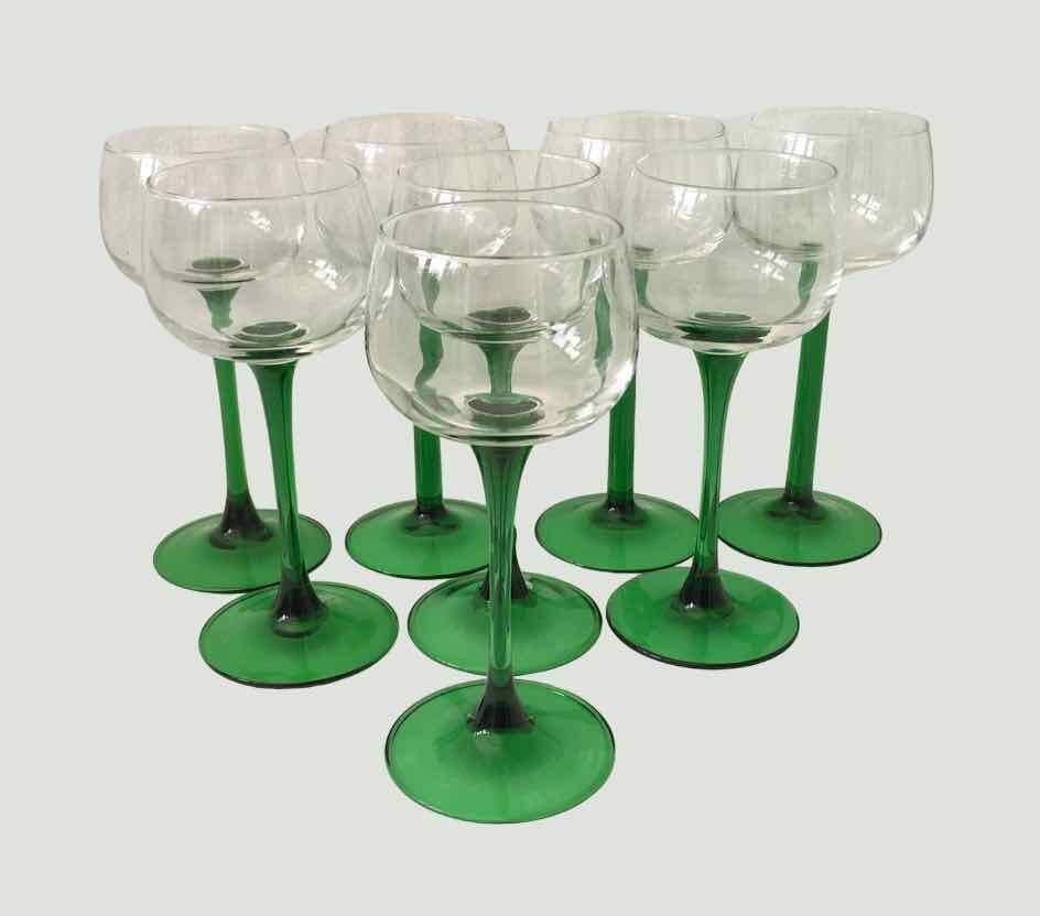 Set de 8 verres à vin d’Alsace