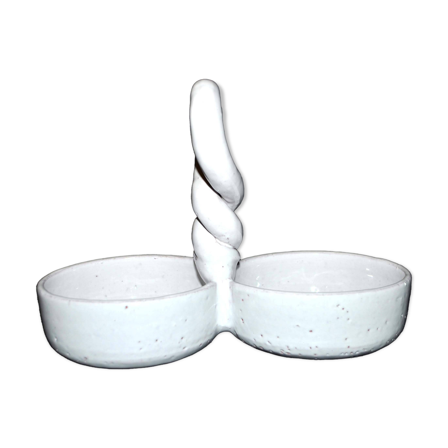 VALLAURIS, vintage ceramic pocket tray 1960 signed Ljj Laurent Jacques et Juliette 1960