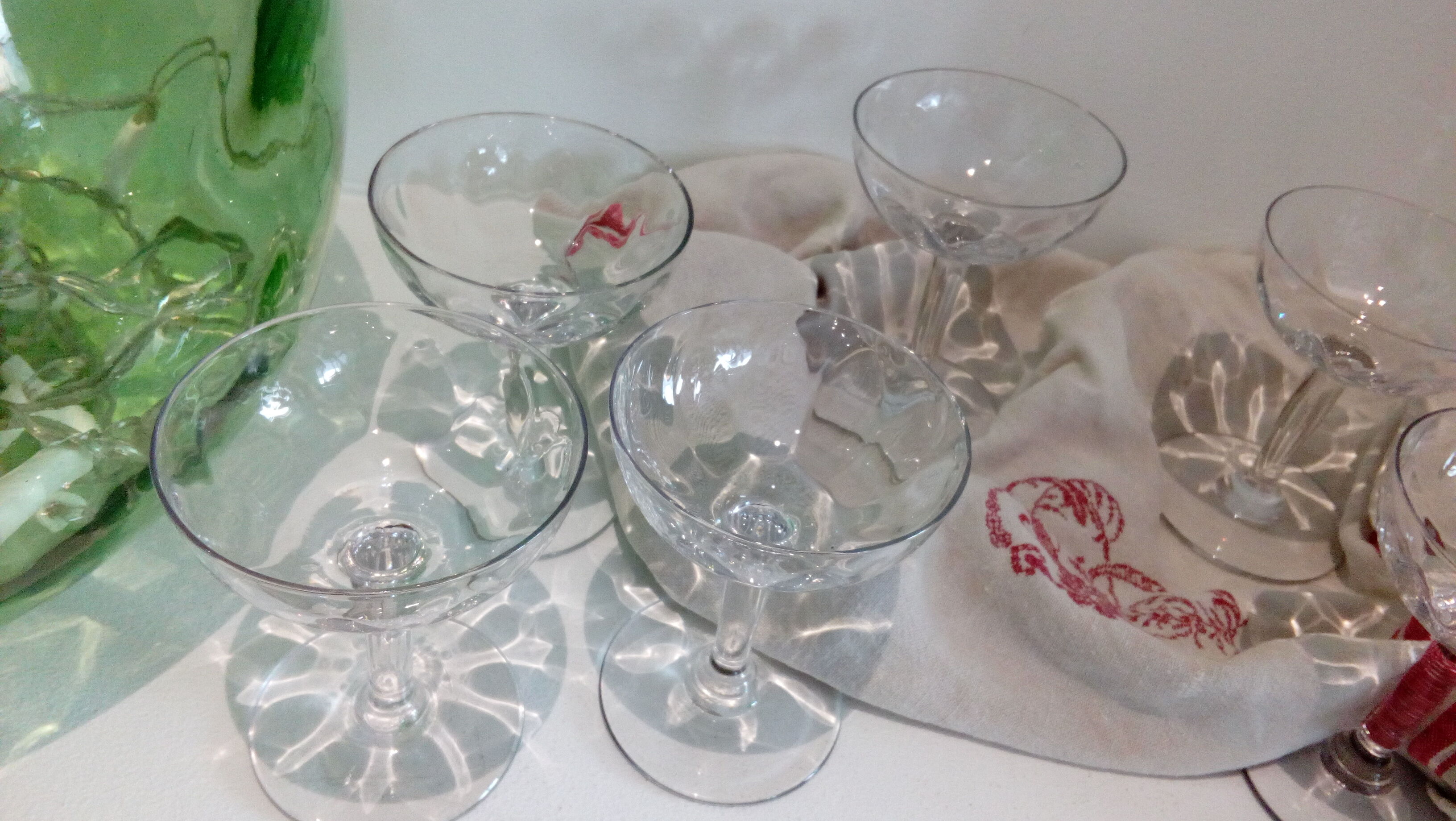 Set of 6 champagne glasses