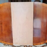 Oval table in cherry wood and zebra wood