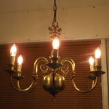 6 brass chandelier branches dutch style