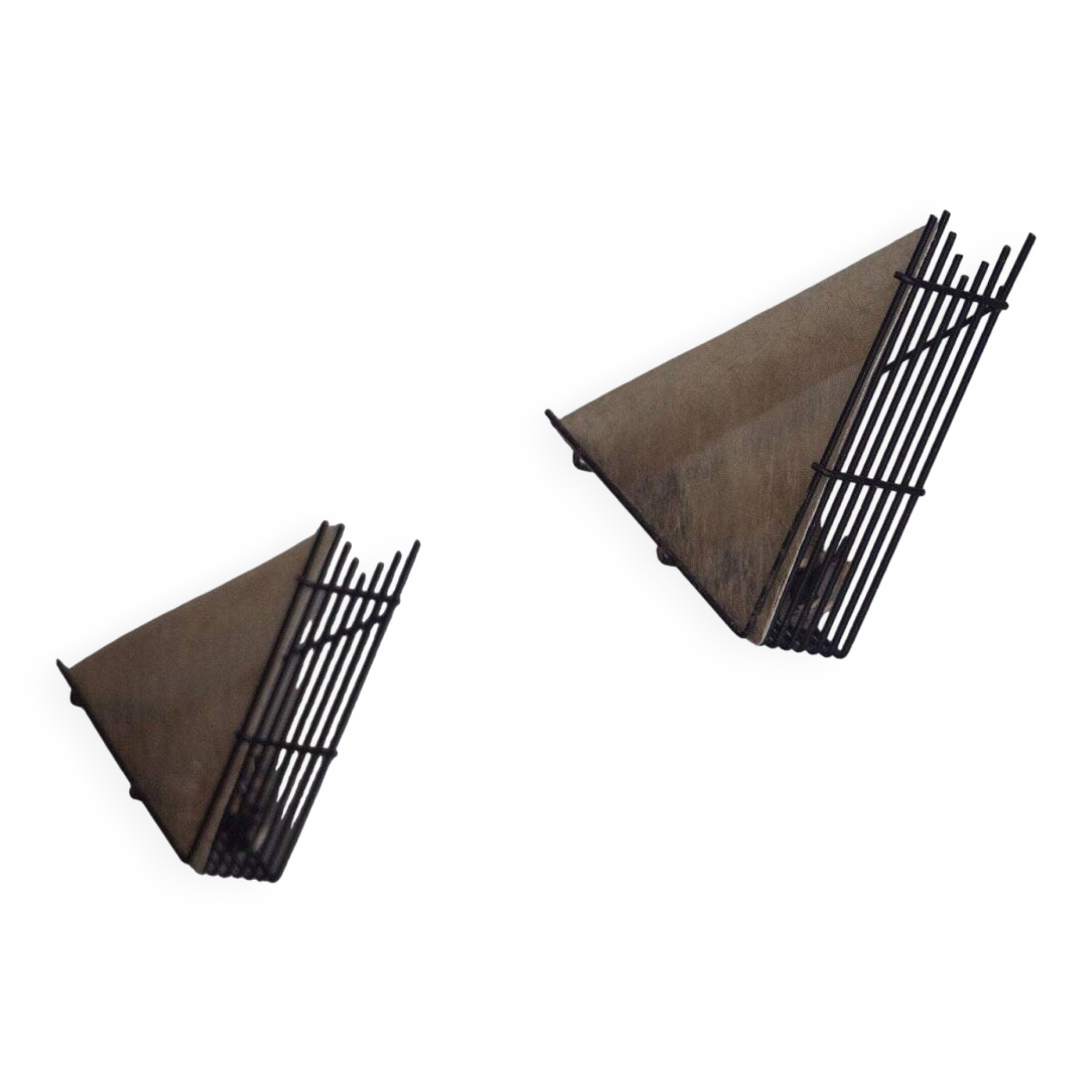 Vintage wall lamps in metal and fibreglass, 1960s, set of 2