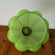 Lampe de table articulée moderniste en verre et laiton à boîtier vert