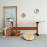 Old solid wood bench