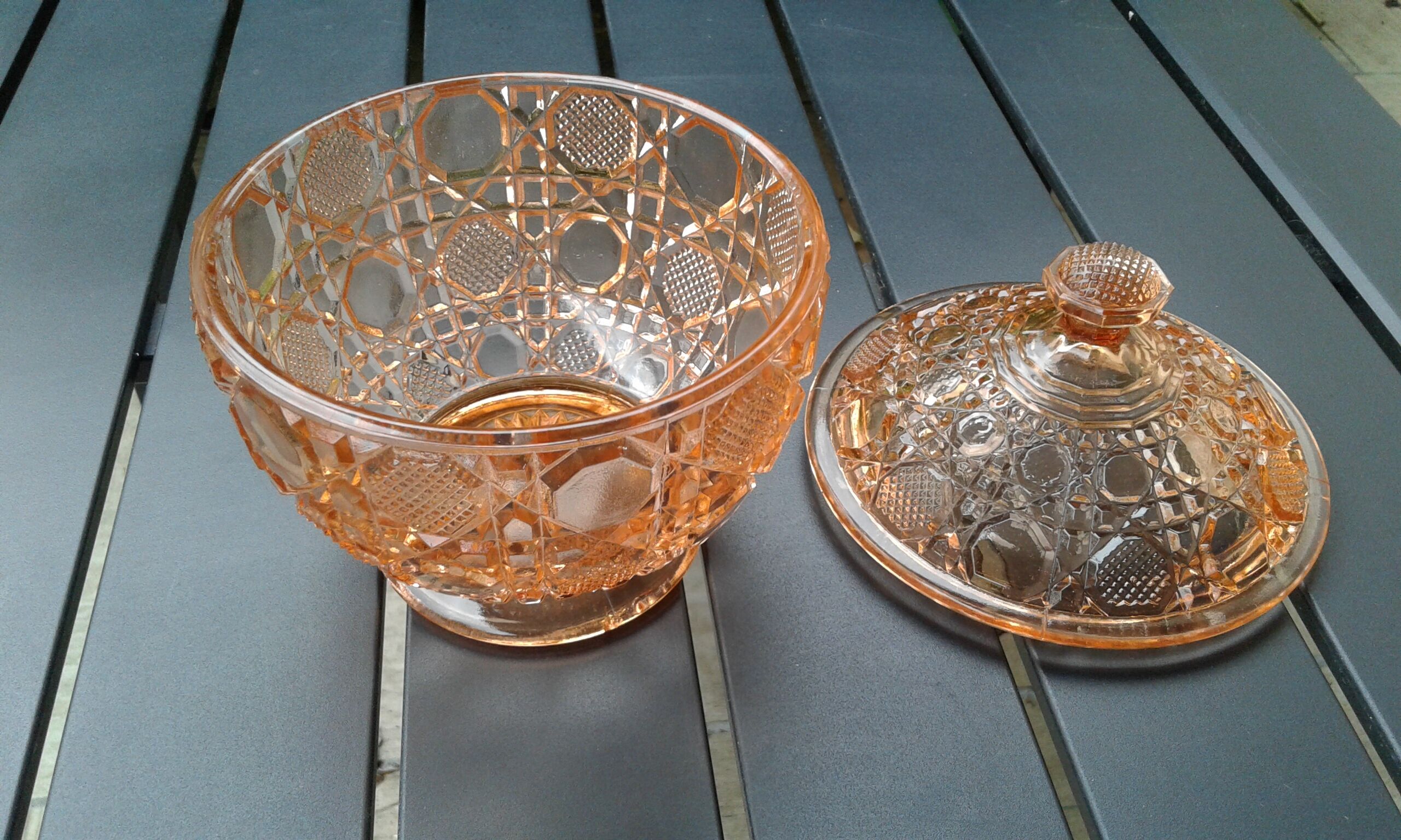 Glass candy pot