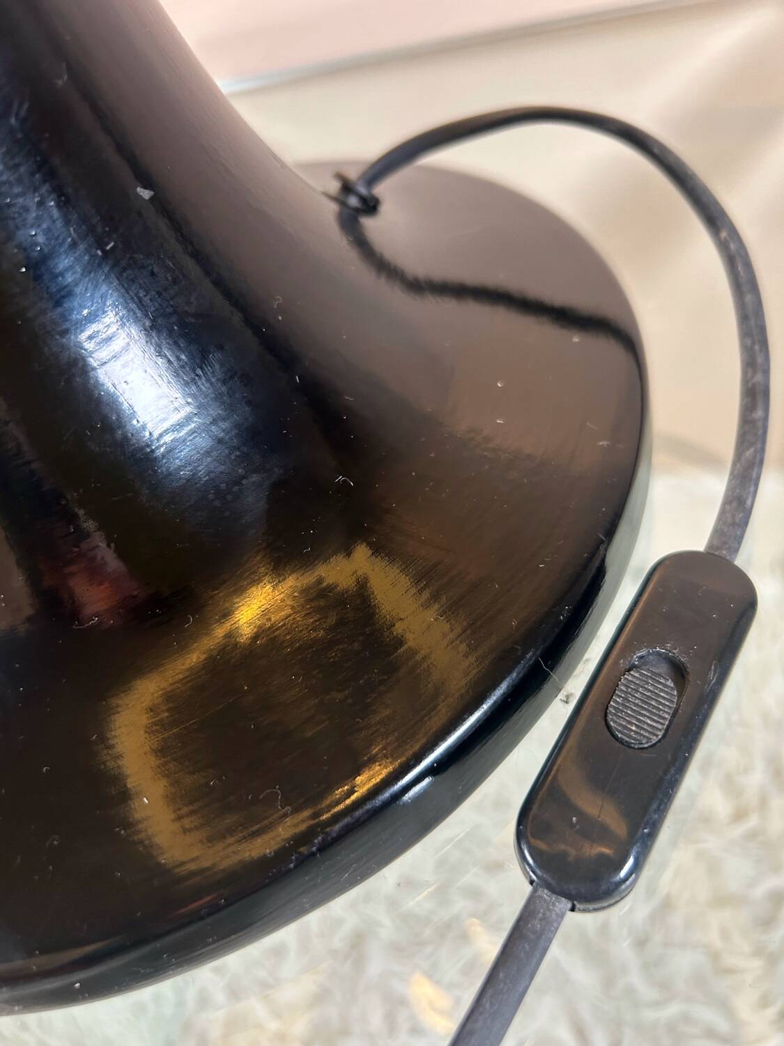 Large 80s designer tulip foot lamp