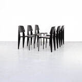 Jean Prouvé ‘Standard-SP’ dining chair for Vitra set/6