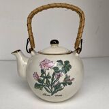 Vintage rattan teapot