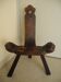 vintage tripod chair brutalist wood decor 50s brutalist