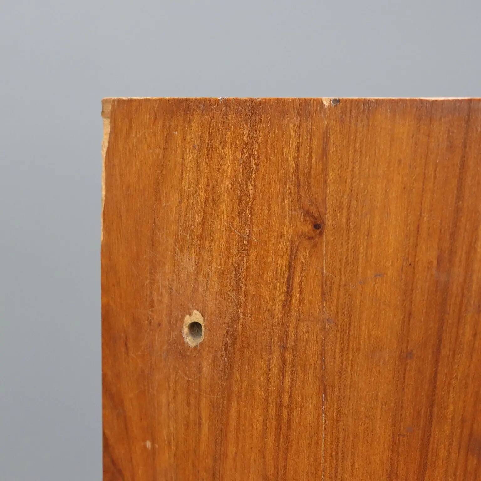 Vintage walnut veneer commode, design, Italy, 1950s