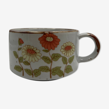 Flowers ceramic cup