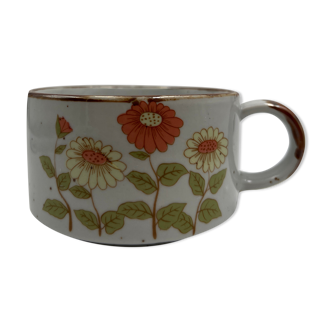 Flowers ceramic cup