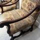 Paire de fauteuils de style Louis XIII a haut dossiers plats XX siècle
