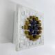 Brutalist wall lamp Glass with resin , 1970s , Germany