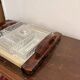 Vintage Serving Tray Aperitif Handle Thuya Walnut Art Deco Mirror Platter