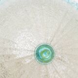 XXL Murano White Opaline Glass Table Lamp, 1970s Mid-Century Swirl, Mouth-Blown Italy