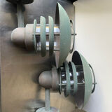 Pair of classic danish vintage outdoor wall lamps in copper