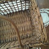 Basket has two handles in rattan