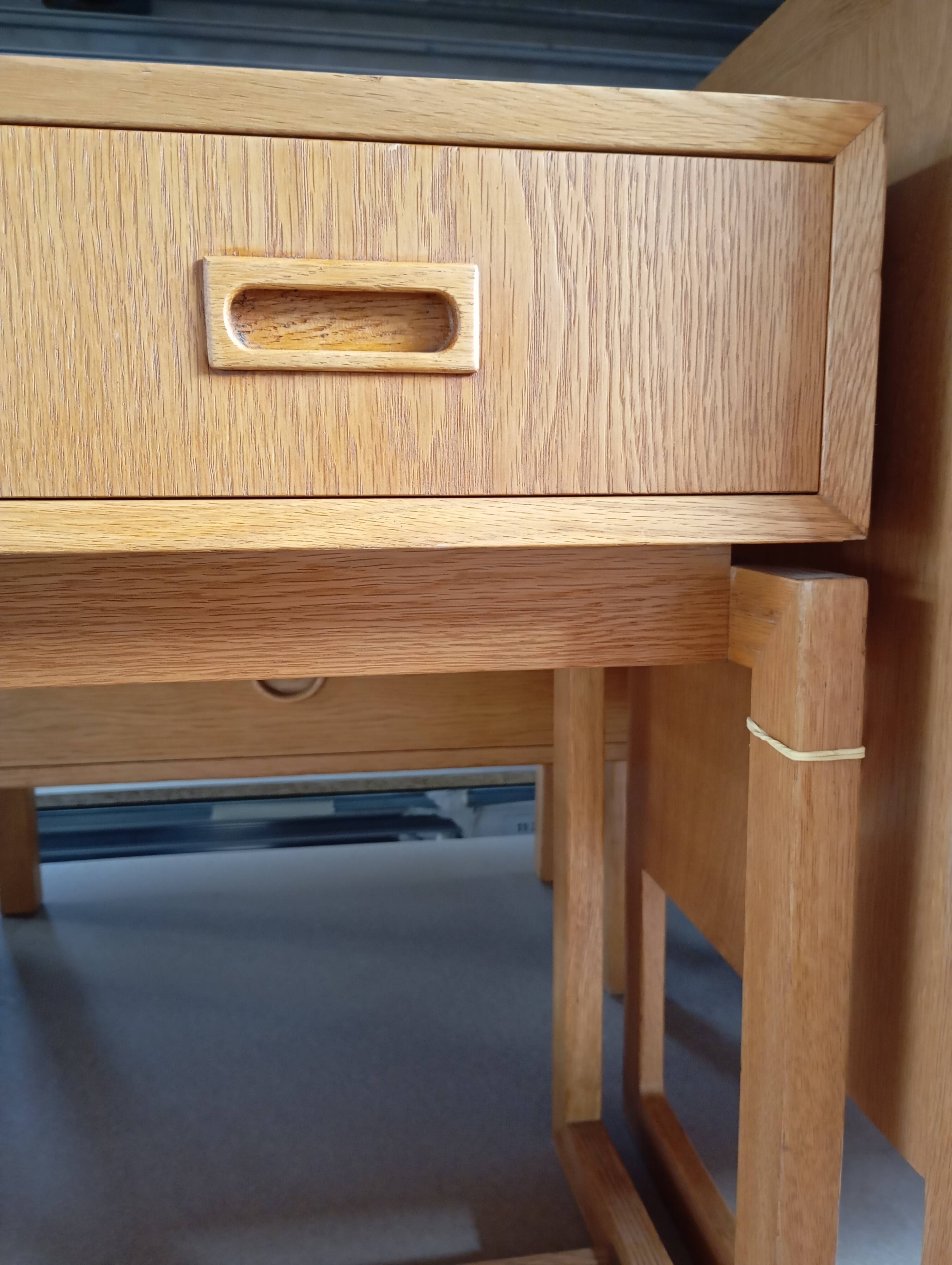 1960s Scandinavian oak entrance furniture