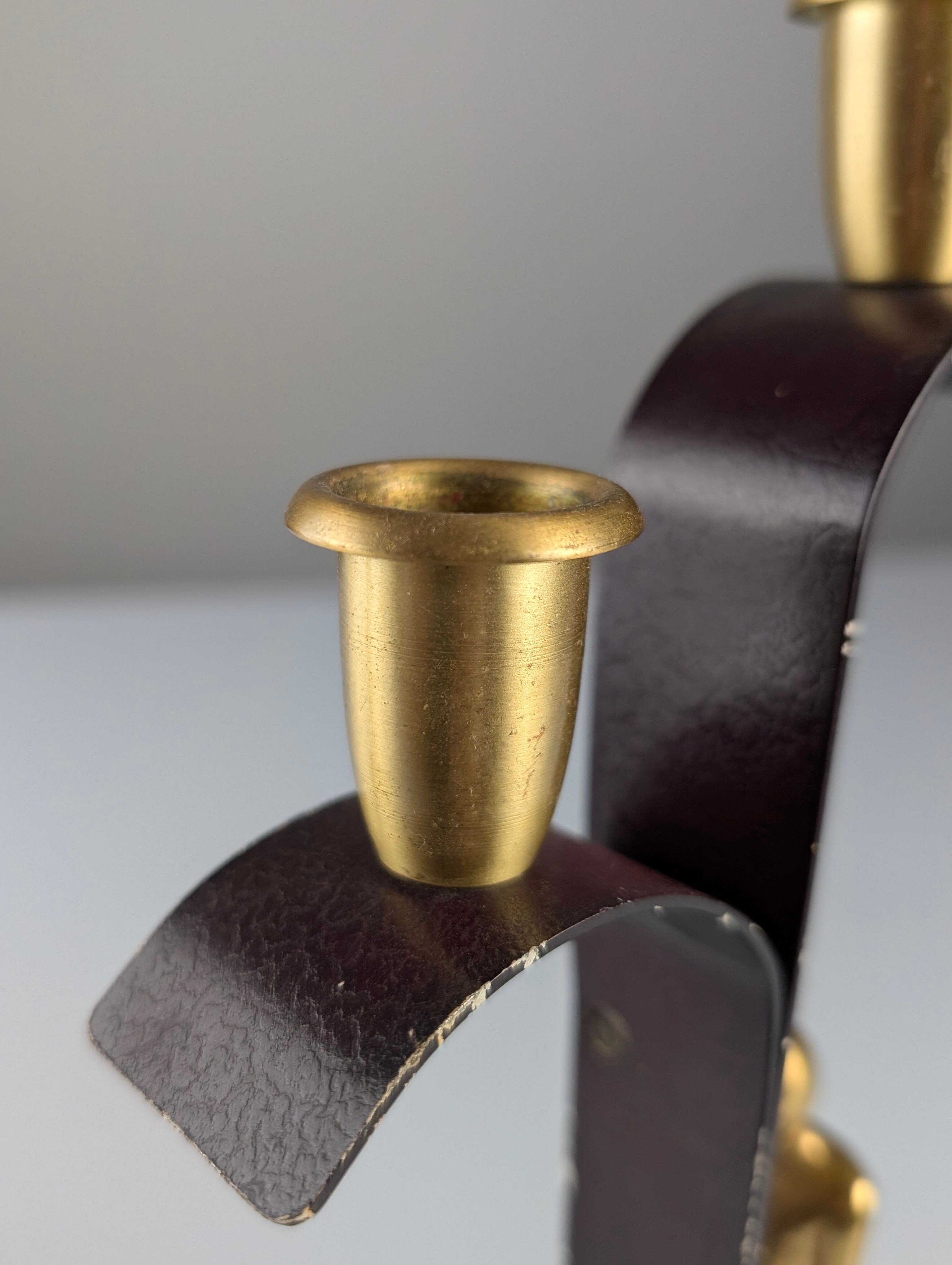 Art Deco Bronze Candelabra Pair by Karl Hagenauer, 1930s