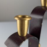 Art Deco Bronze Candelabra Pair by Karl Hagenauer, 1930s