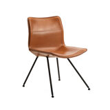 Set of 2 Zanotta chairs - Dan - Cognac leather