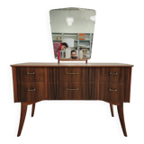 Mid-Century Dressing Table with Zebrano Wood Veneer from Morris of Glasgow, Scotland 1950s