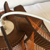 Hanging lamp wood and wire