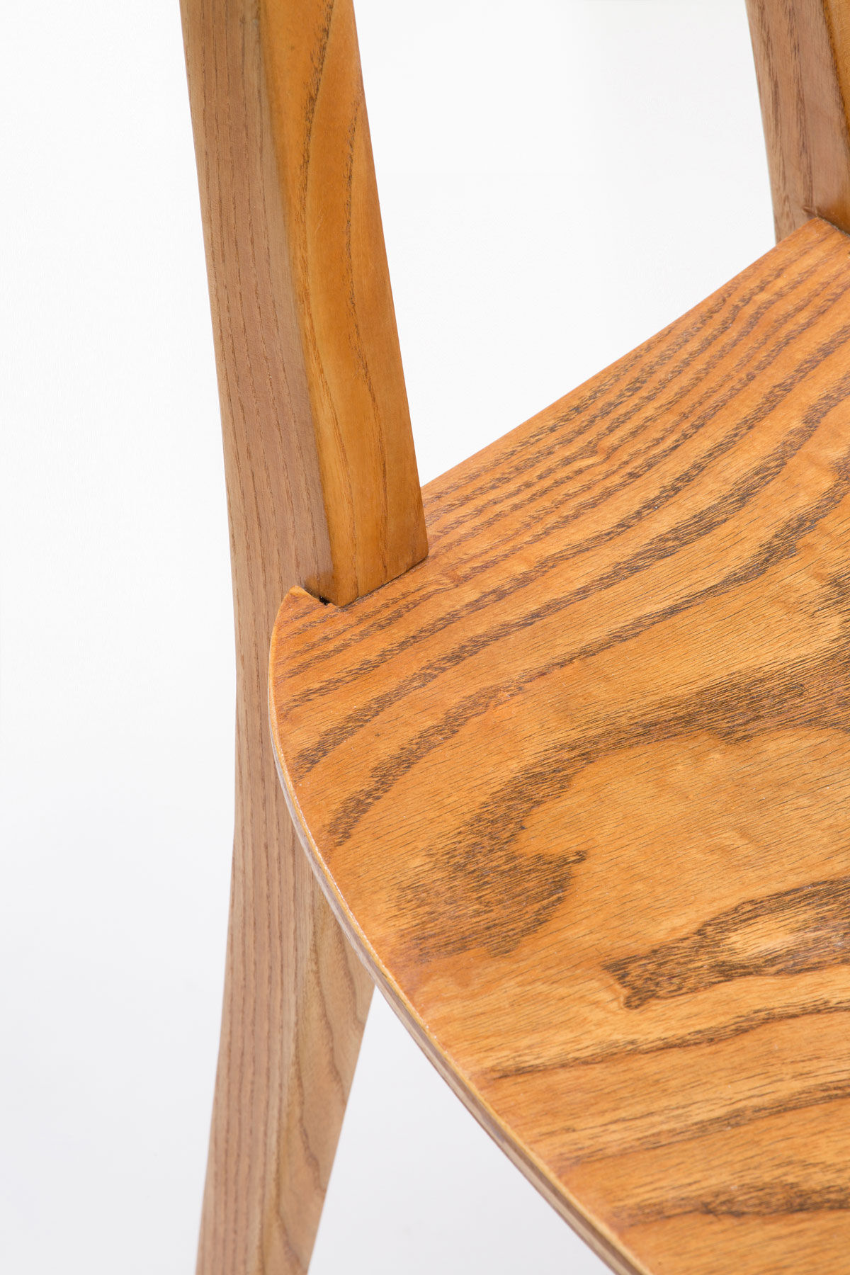 Set of 4 ash chairs by Wanda Genga from 50s